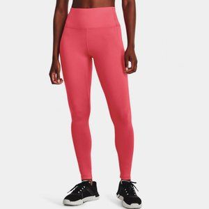 Under Armour Fitted Meridian Leggings Pockets Coral Pink Stretch  Athletic